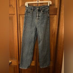 Wild Fable Women’s Sz 00 Highest Rise Straight Leg Cotton Blend Blue Jeans